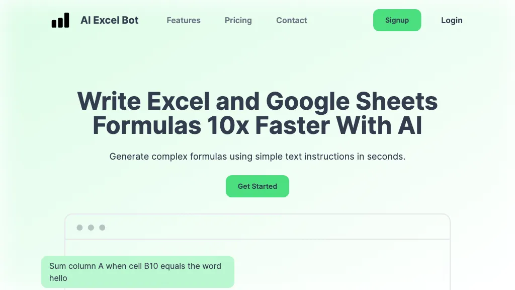 AI Excel Bot AI Tool