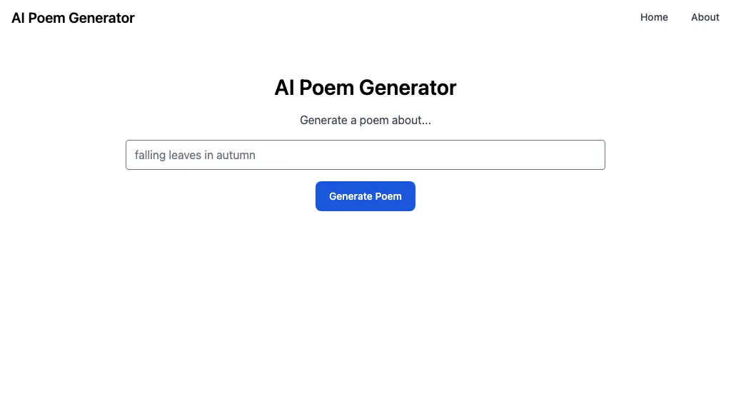 AI Poem Generator AI Tool
