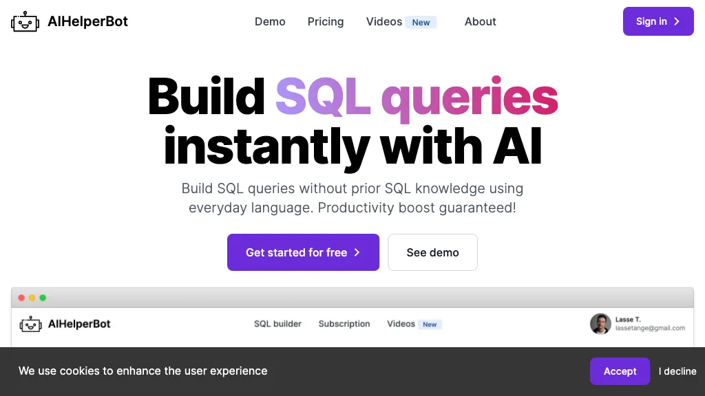 AI SQL Helper AI Tool