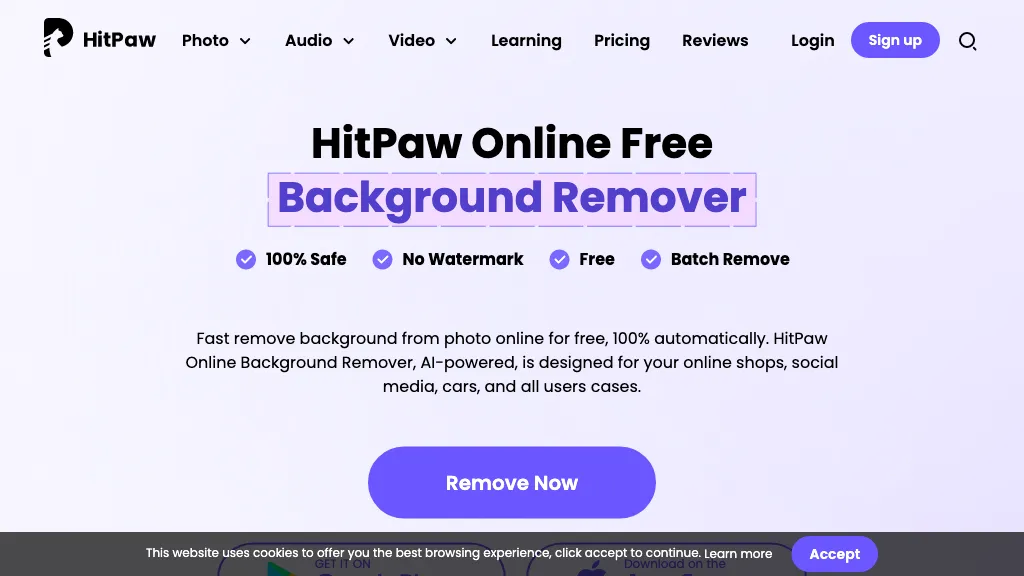 Background remover from photo by Hitpaw AI Tool