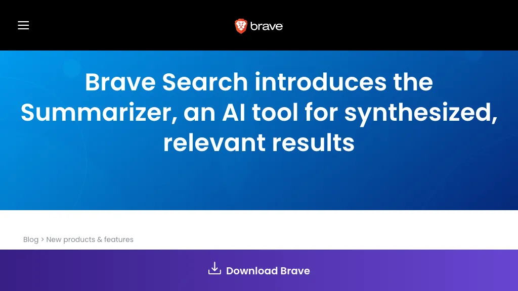 Brave Search Summarizer AI Tool