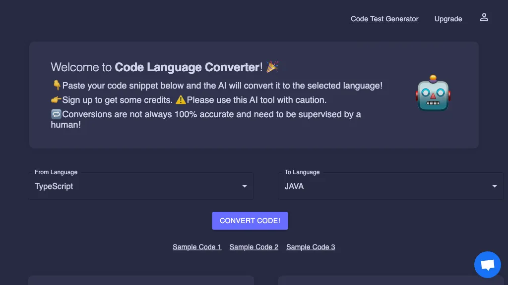 Code Language Converter AI Tool