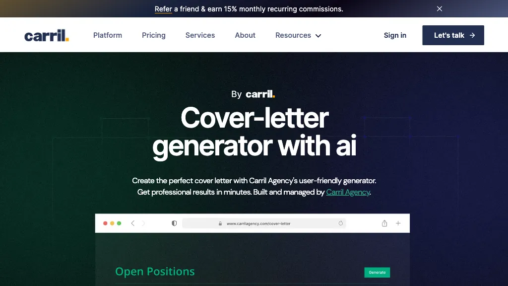 Cover-letter generator with AI AI Tool
