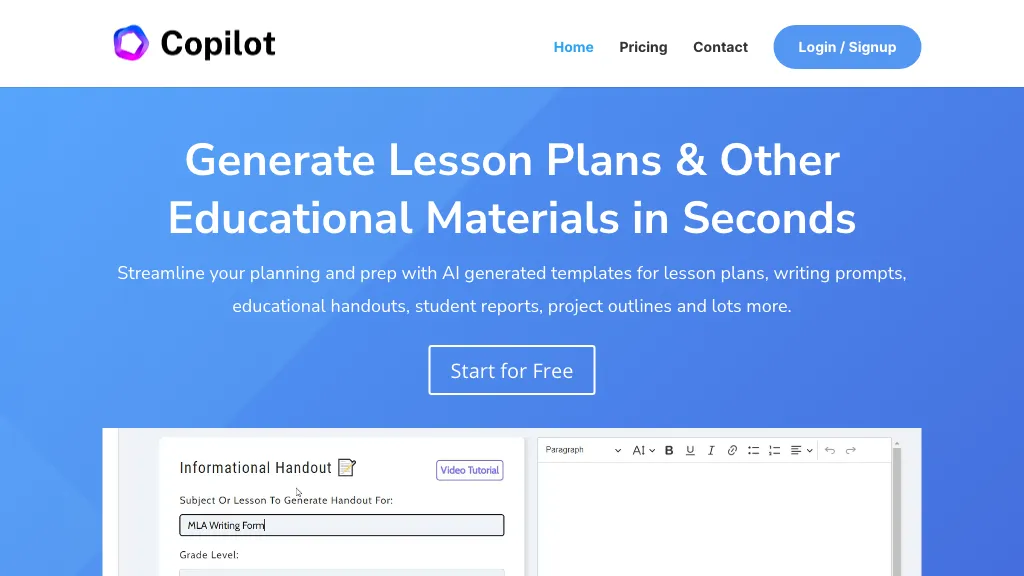 Education CoPilot AI Tool