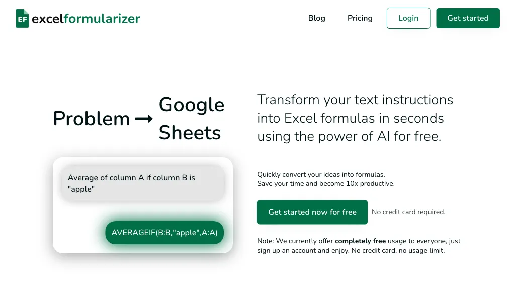 Excelformularizer AI Tool