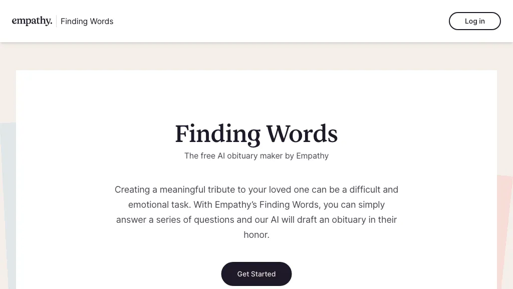 Finding Words AI Tool