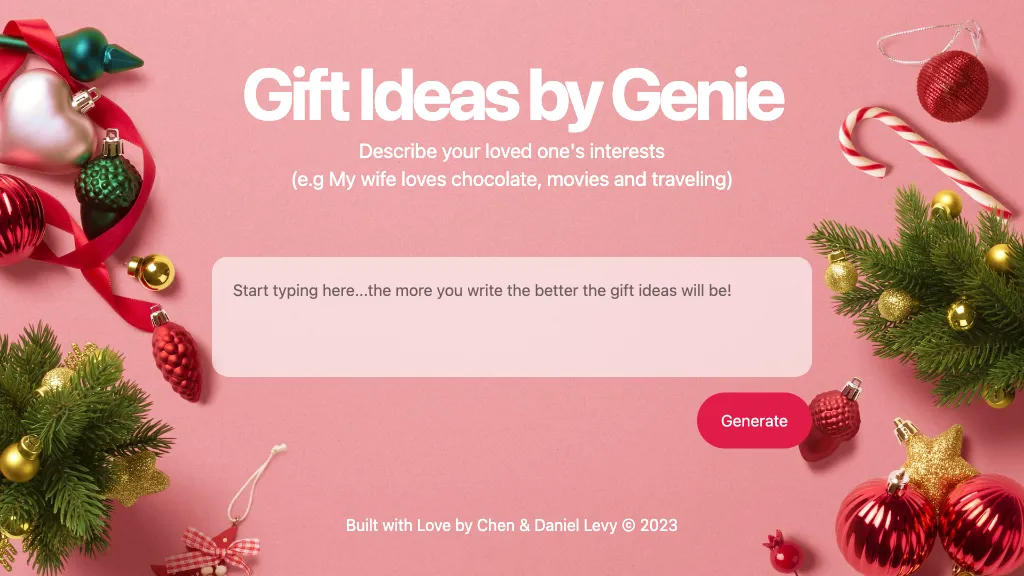 Gifts Genie AI Tool