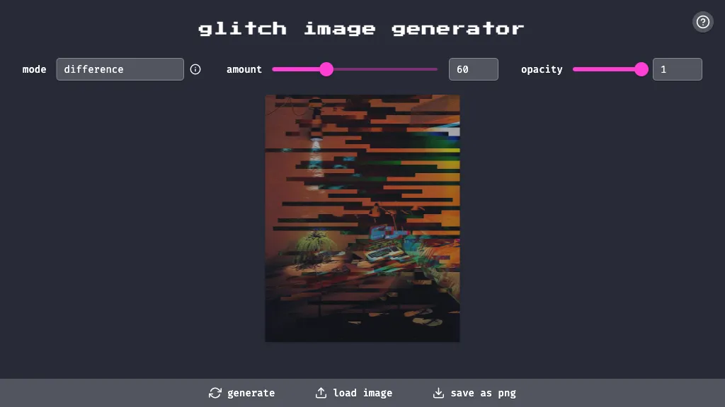 Glitch Image Generator AI Tool