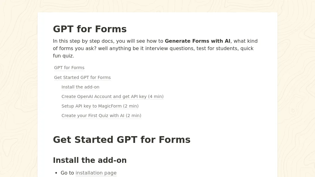 GPT for forms AI Tool