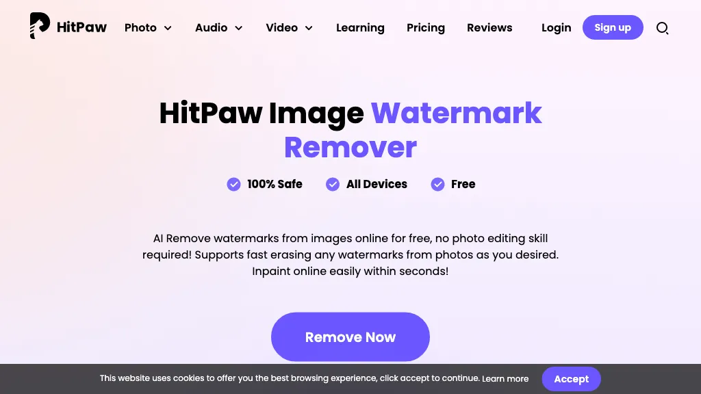 Hitpaw watermark remover AI Tool