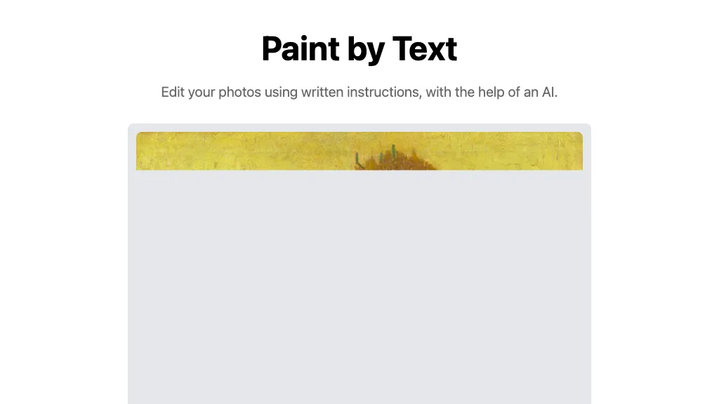 Paint By Text AI Tool