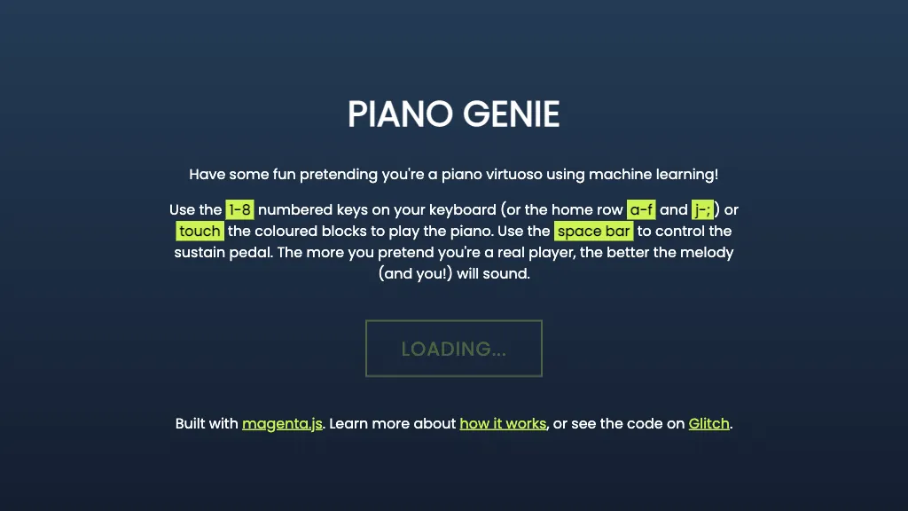 Piano Genie AI Tool
