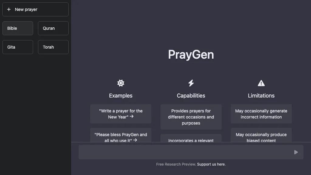 PrayGen AI Tool