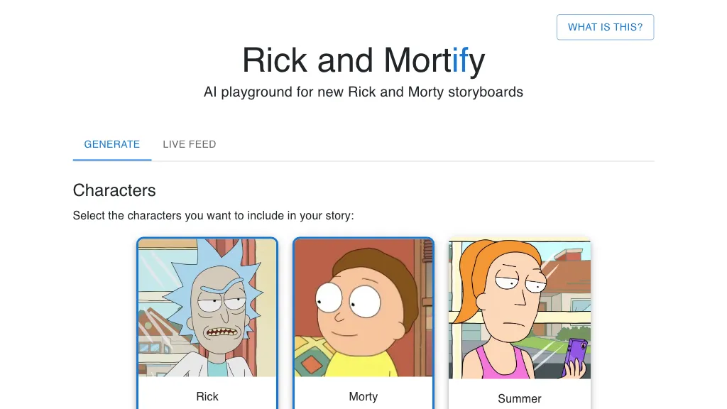 Rick and Mortify AI Tool