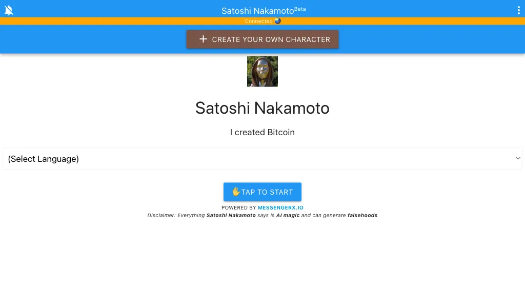 Satoshi Nakamoto Chatbot AI Tool
