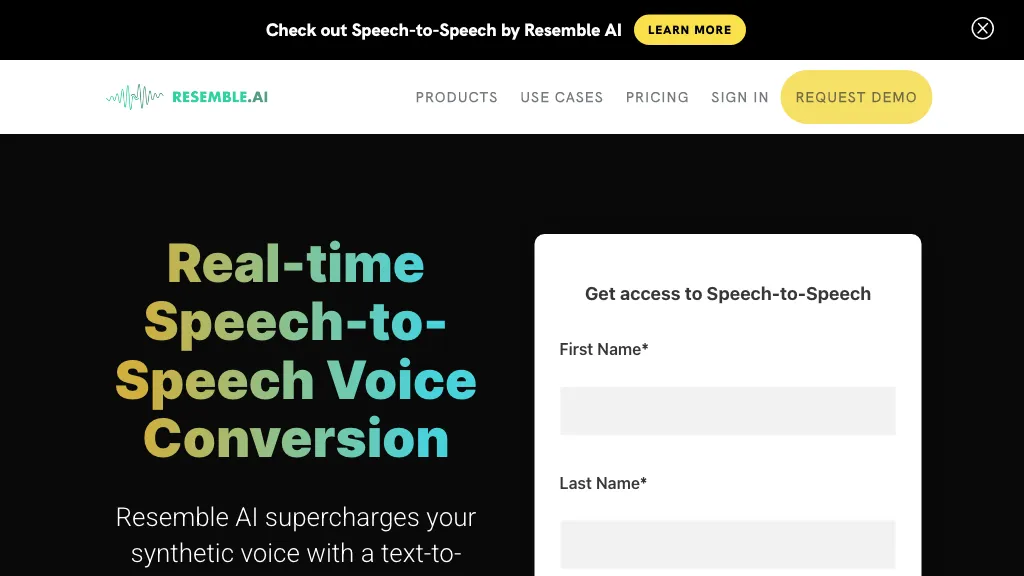 Speech-to-Speech AI Tool