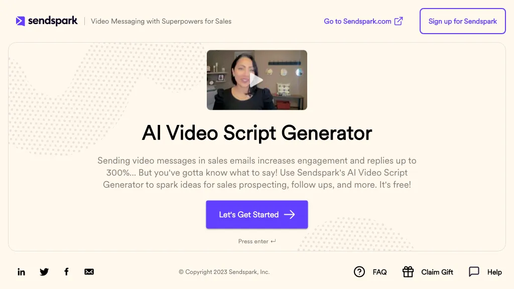 Video script generator AI Tool