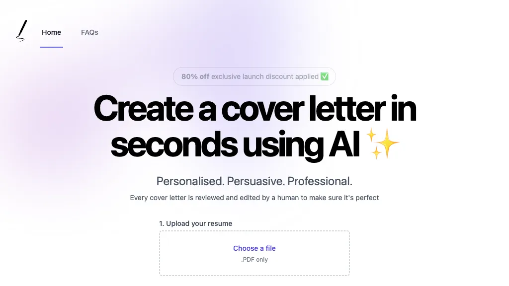 Write Me A Cover Letter AI Tool